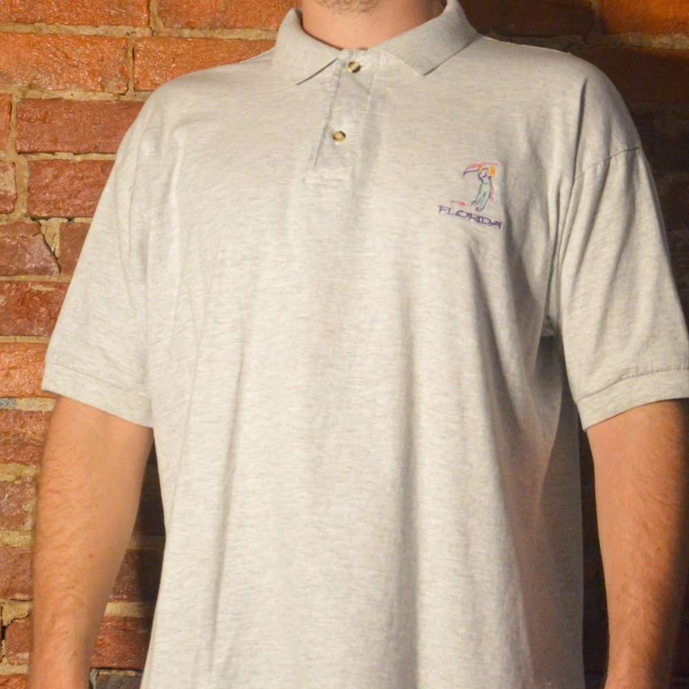 Vintage 90s Florida Golf Polo Shirt (Golfing)